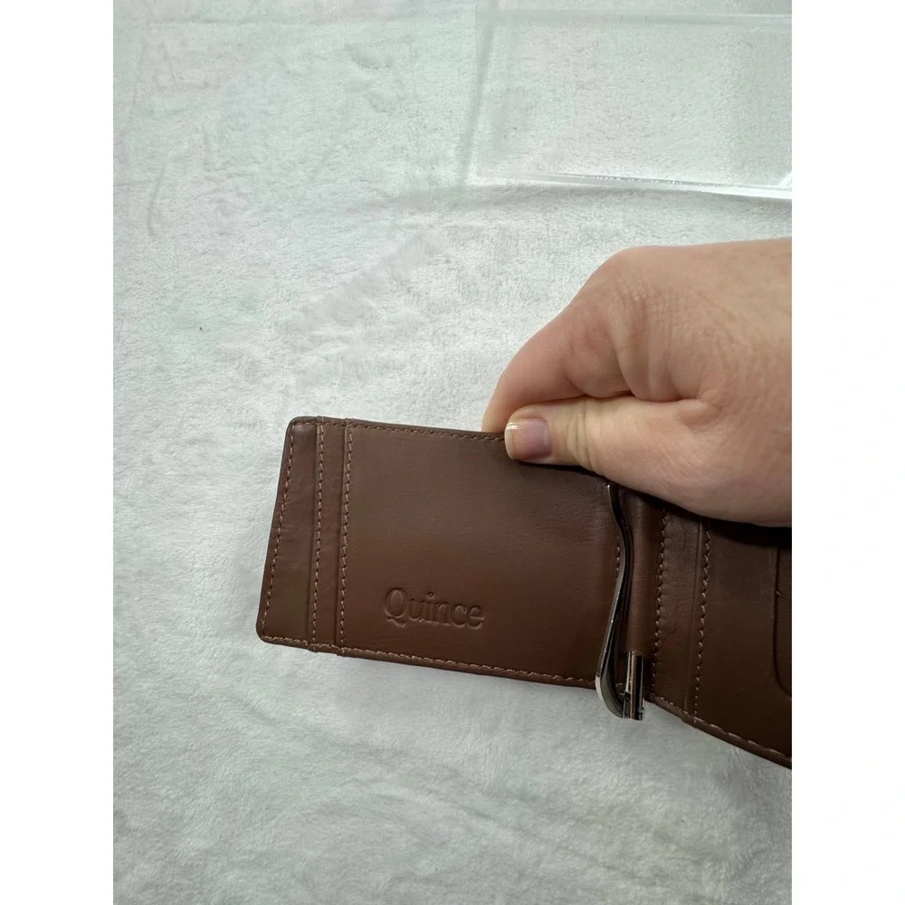 Quince‎ Money-Clip Wallet Men's Italian Chocolate Brown Leather Classic Handheld